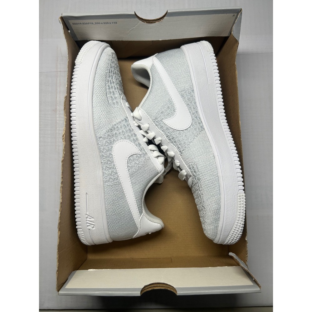 Nike Air Force 1 Flyknit 2.0 Pure Platinum Size 8.5 AV3042 100 New/No Lid